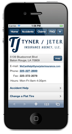 m.tynerjeterinsurance.com website preview